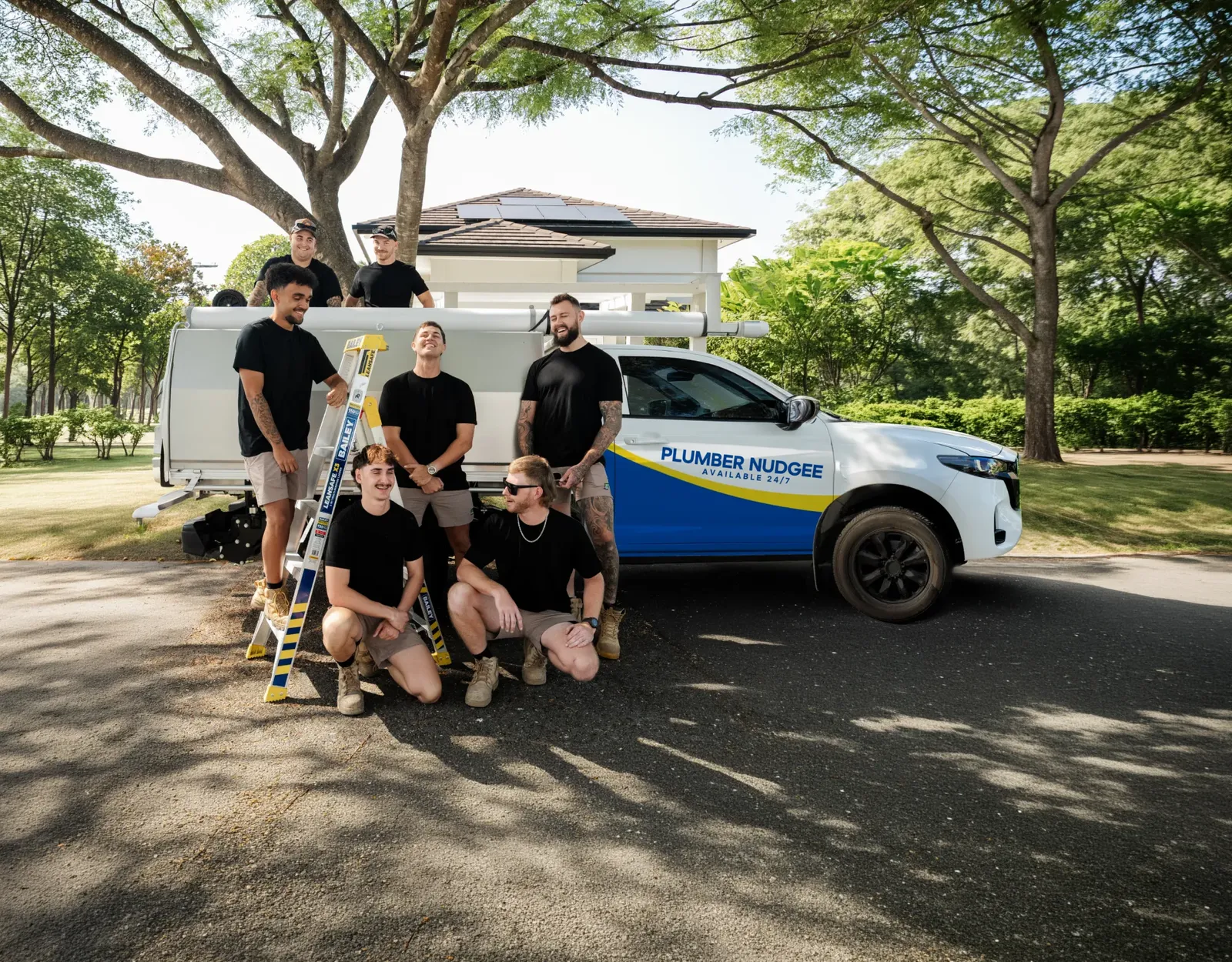 Plumber Nudgee ute and team